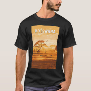 Botswana Illustration Reise Kunst Vintage T-Shirt