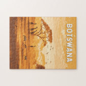 Botswana Illustration Reisen Vintag Puzzle (Horizontal)