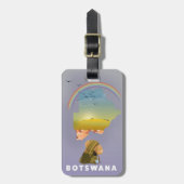 Botswana-Karte Gepäckanhänger (Vorderseite vertikal)