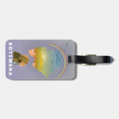 Botswana-Karte Gepäckanhänger (Rückseite horizontal)