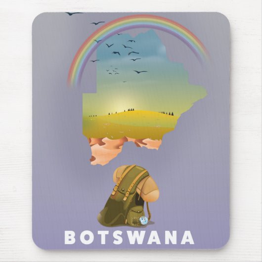 Botswana-Karte Mousepad (Vorne)