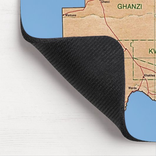 Botswana Karte Mousepad (Ecke)