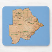 Botswana Karte Mousepad (Vorne)