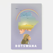 Botswana-Karte Post-it Klebezettel (Vorderseite)
