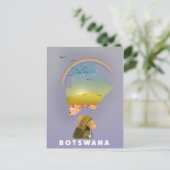 Botswana-Karte Postkarte (Stehend Vorderseite)