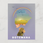 Botswana-Karte Postkarte (Vorderseite)