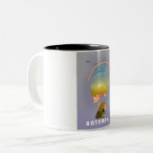 Botswana-Karte Zweifarbige Tasse (Vorderseite Links)