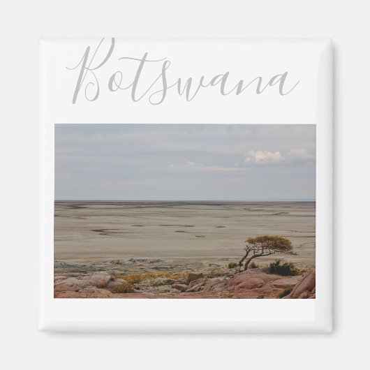 Botswana Kubu Baobab Island Go Reisemagnet Magnet (Vorne)