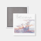 Botswana Kubu Island Baobab Tree Magnet (Vorderseite/Rückseite)