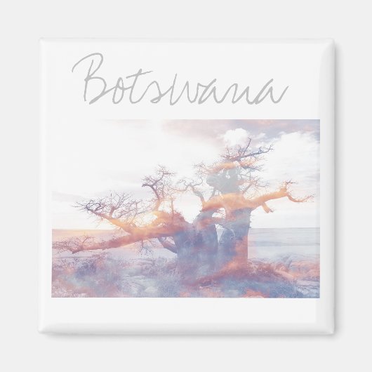 Botswana Kubu Island Baobab Tree Magnet (Vorne)