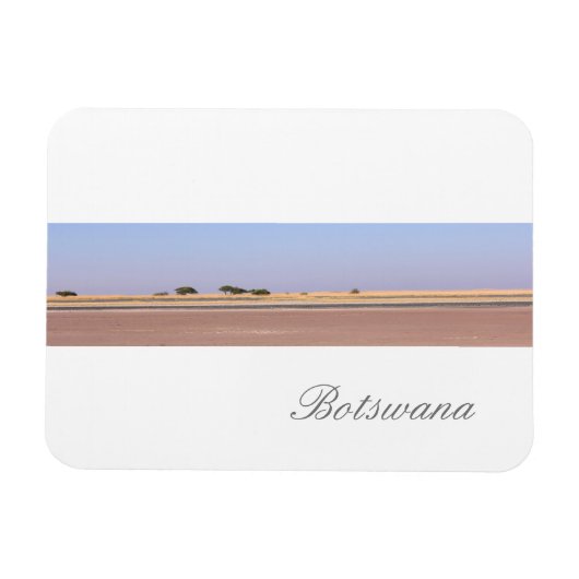 Botswana Landscape Salt Pans Savannah Magnet (Horizontal)