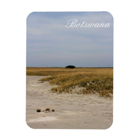 Botswana Landscape Salt Pans Savannah Magnet (Vertikal)