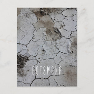 Botswana Landschaft Salzpfannen Risse trockener Sc Postkarte