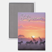 Botswana Magnet (Vorderseite/Rückseite)