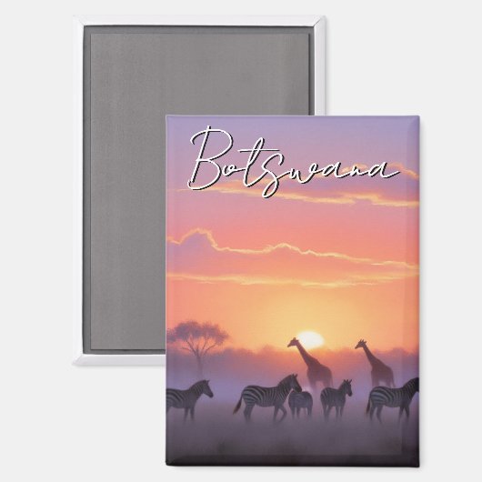 Botswana Magnet (Vorderseite/Rückseite)