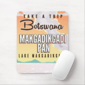 Botswana - Makgadikgadi Pan Vintage Reiseplakat Mousepad (Mit Mouse)