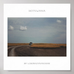 Botswana Makgadikgadi Salt Pans Car Travel Poster