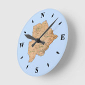 Botswana Map Clock Runde Wanduhr (Winkel)