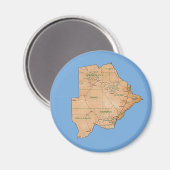 Botswana Map Magnet (Vorderseite/Rückseite)