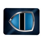 Botswana Mettalic Emblem Magnet (Horizontal)