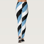 Botswana National Flag Colors Diagonal Striped Leggings (Rückseite)