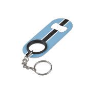 Botswana National Pride Patriotic Mini Flaschenöffner (Rückseite Schrägansicht)