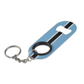 Botswana National Pride Patriotic Mini Flaschenöffner (Vorderseite Schrägansicht)