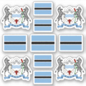 Botswana - national symbols /Coat of arms and flag Aufkleber (Vorderseite)
