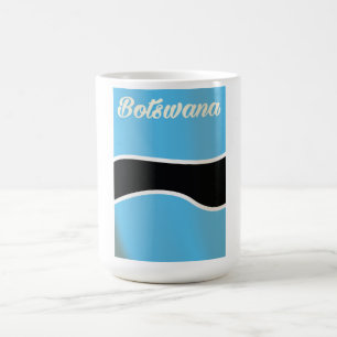 Botswana Nationalflagge im Vintage-Stil Reiseposte Kaffeetasse