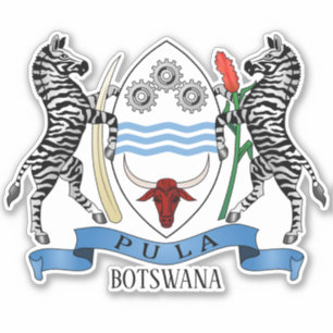 Botswana Nationalwappen Patriotisch Aufkleber