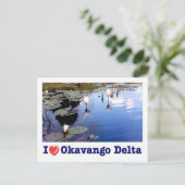 Botswana - Okavango-Delta - Ich liebe - Postkarte (Stehend Vorderseite)