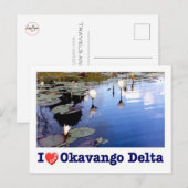 Botswana - Okavango-Delta - Ich liebe - Postkarte (Vorne/Hinten)