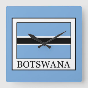 Botswana Quadratische Wanduhr