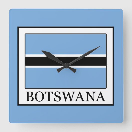 Botswana Quadratische Wanduhr (Vorderseite)