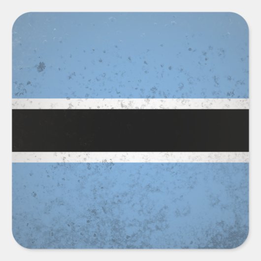 Botswana Quadratischer Aufkleber (Vorderseite)