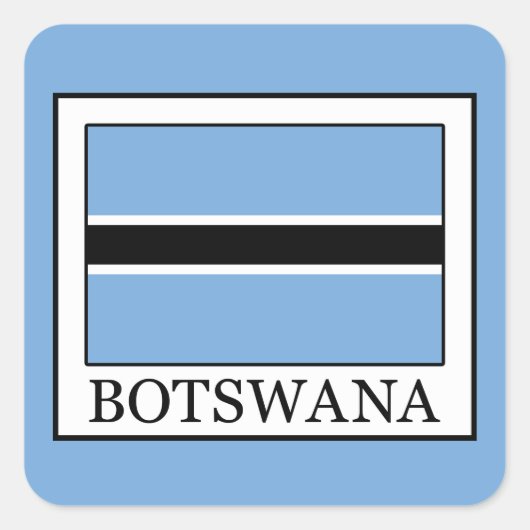 Botswana Quadratischer Aufkleber (Vorderseite)