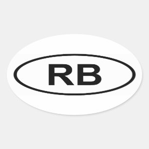 Botswana "RB" Ovaler Aufkleber