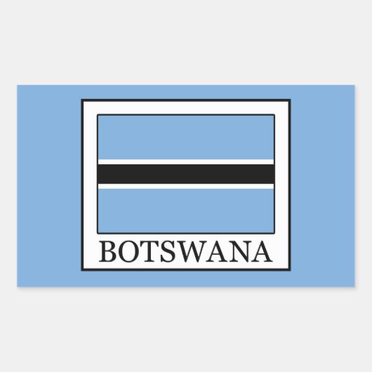Botswana Rechteckiger Aufkleber (Vorderseite)