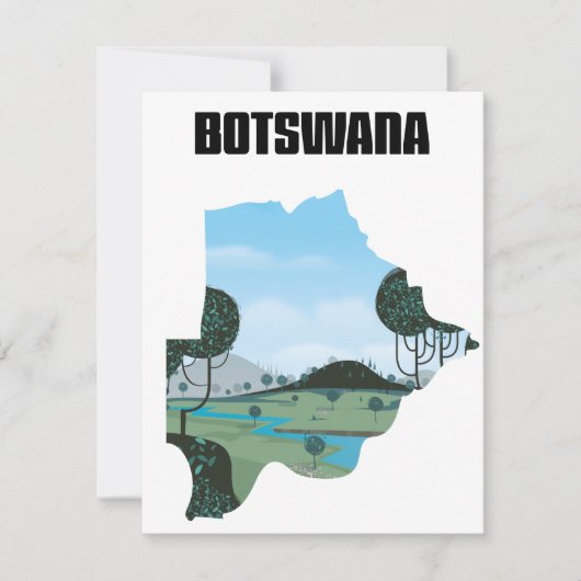 Botswana Reiseplakat (Vorderseite)