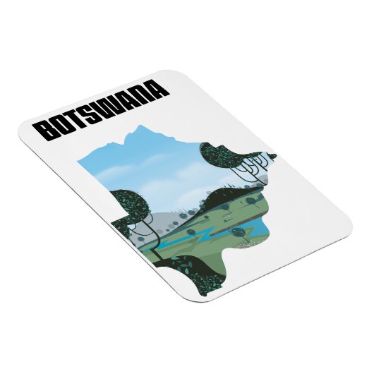 Botswana Reiseplakat Magnet (Rechte Seite)