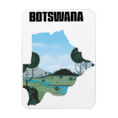 Botswana Reiseplakat Magnet (Vertikal)