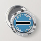 Botswana Round Emblem Button (Vorne & Hinten)