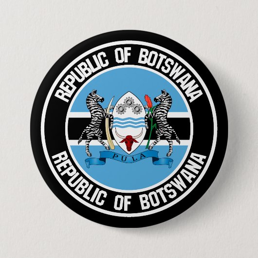 Botswana Round Emblem Button (Vorderseite)