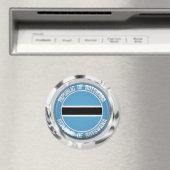 Botswana Round Emblem Magnet (In Situ (Geschirrspüler))