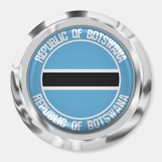 Botswana Round Emblem Magnet (Vorne)