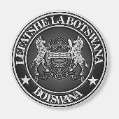 Botswana Round Emblem Magnet (Vorne)