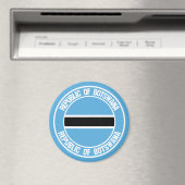 Botswana Round Emblem Magnet (In Situ (Geschirrspüler))