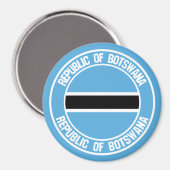 Botswana Round Emblem Magnet (Vorderseite/Rückseite)