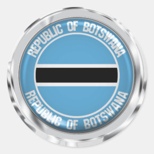 Botswana Round Emblem Runder Aufkleber