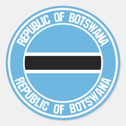 Botswana Round Emblem Runder Aufkleber (Vorderseite)